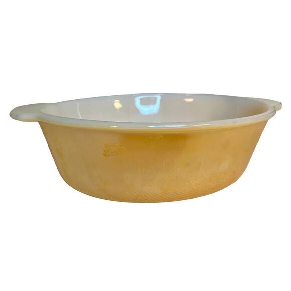 Vintage Pyrex FIRE KING Peach Lusterware 1-1/2 Qt. Casserole Dish #467 READ - Picture 7 of 16